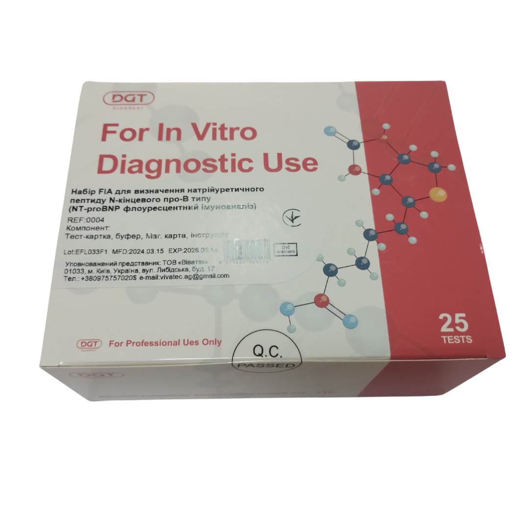 Набір FIA для визначення натрійуретичного пептиду N-кінцевого про-В типу (NT-proBNP флоуресцентний імуноаналіз)